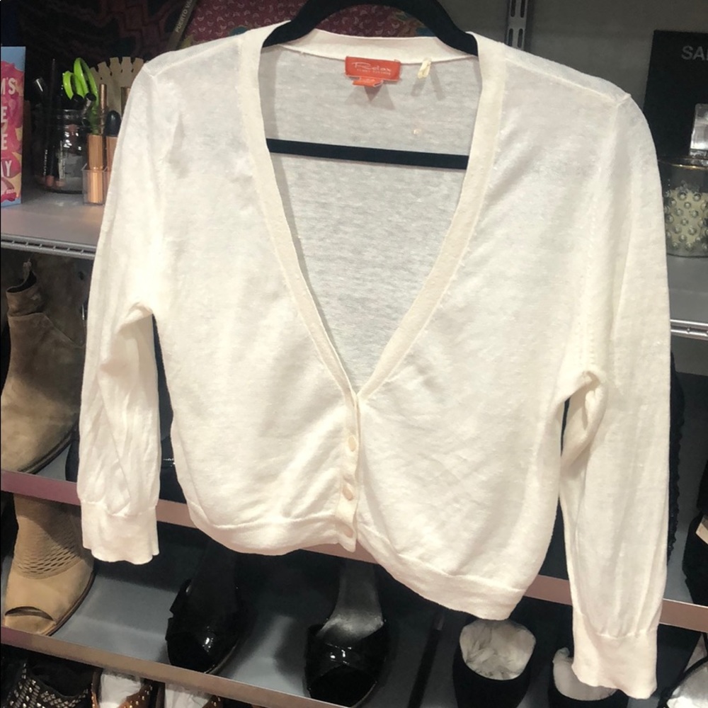Tommy Bahama small linen crop cardigan - Picture 2 of 6